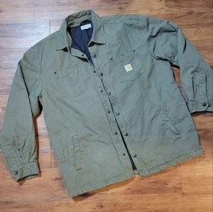 Carhartt Button Down Quilted Insulated Size XL Moss